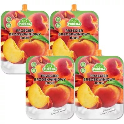 Purena Przecier brzoskwiniowy 100% Zestaw 4 x 350 g
