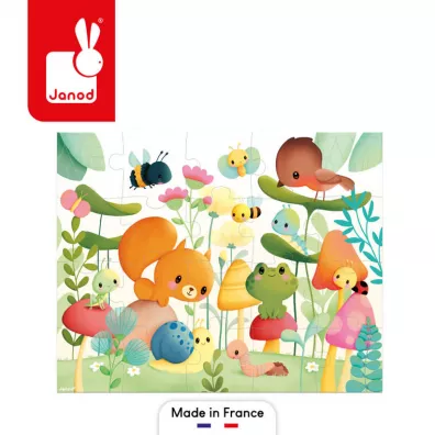 Puzzle w walizce Przyjaciele z ogrdka 20 el. 2+ Janod