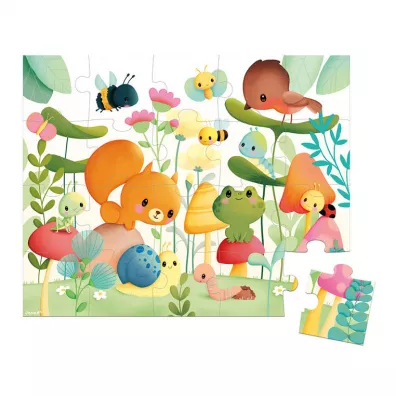 Puzzle w walizce Przyjaciele z ogrdka 20 el. 2+ Janod
