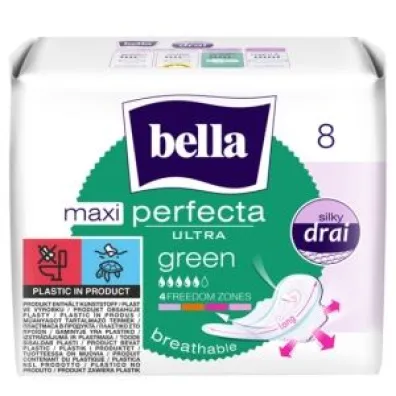 Bella Perfecta Ultra Maxi Green Silky Drai Podpaski higieniczne 8 szt.