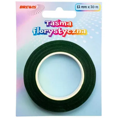 Brewis Ta�ma florystyczna ciemna zielona 12mmx20m