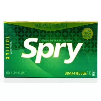 Spry Guma do �ucia z ksylitolem o smaku mi�ty k�dzierzawej bezglutenowa 10 szt.