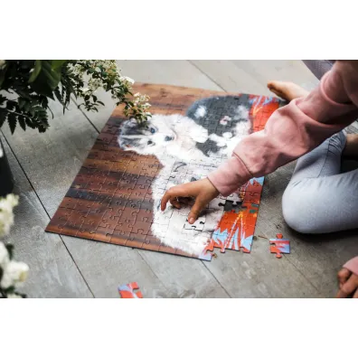 Puzzle 200 el. XXL Szczeni�ta Husky 128235 Ravensburger