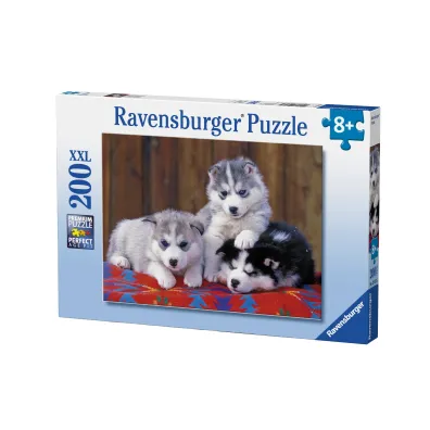 Puzzle 200 el. XXL Szczeni�ta Husky 128235 Ravensburger