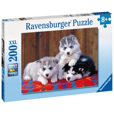 Puzzle 200 el. XXL Szczeni�ta Husky 128235 Ravensburger