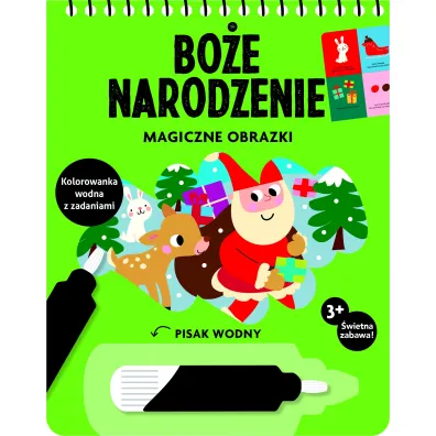 Bo�e Narodzenie. Magiczne obrazki. Kolorowanka wodna z zadaniami
