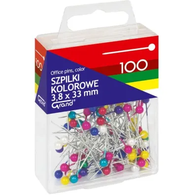 Kw Trade Szpilki kolorowe 3,8x33mm 100 szt.