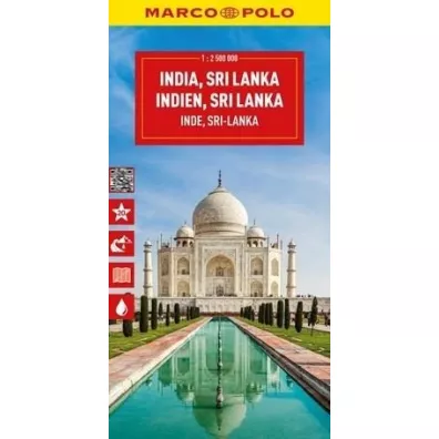 Mapa drogowa Indie, Srilanka 1:2 500 000