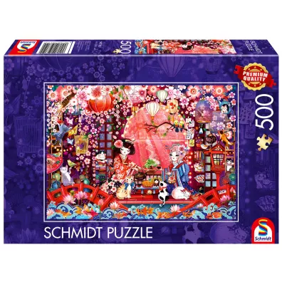 Puzzle 500 el. PQ Japo�ska ceremonia picia herbaty Schmidt