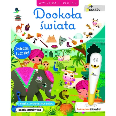 M�wi�ca ksi��ka interaktywna &bdquo;Dooko�a �wiata. Wyszukaj i policz&rdquo; (zestaw z pi�rem Kakadu)