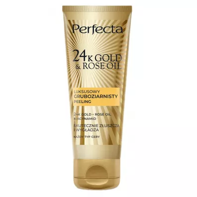 Perfecta 24K Gold & Rose gruboziarnisty peeling do twarzy 75 g