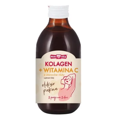 Polska R�a Eliksir pi�kna - kolagen + witamina c z owoc�w r�y Suplement diety 250 ml