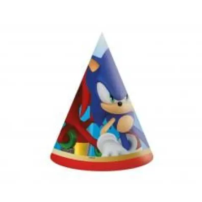 Godan Czapeczki papierowe Sonic 6 szt.