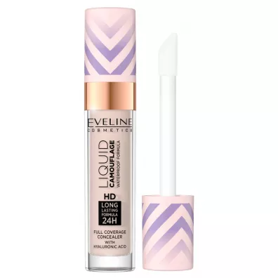 Eveline Cosmetics Liquid Camouflage HD wodoodporny korektor z kwasem hialuronowym 02 Light Vanilla 7.5 ml