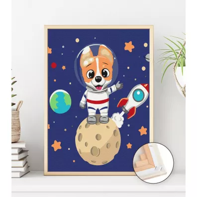 Twoje Hobby Malowanie po numerach - Pies astronauta 40x50cm