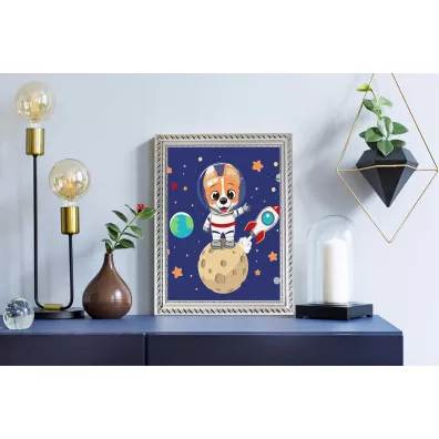 Twoje Hobby Malowanie po numerach - Pies astronauta 40x50cm