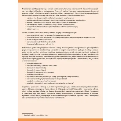 To co mnie wspiera Edukacja matematyczna Poziom I