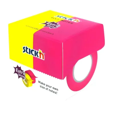Stickn Notes samoprzylepny ��ty-r� neon 2x25mmx10m