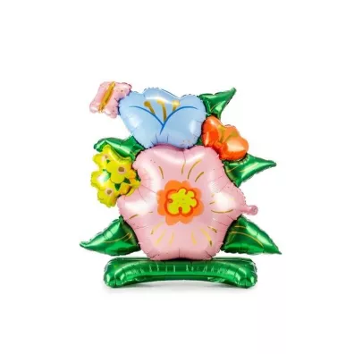 PartyDeco Balon foliowy kwiaty 100x116cm