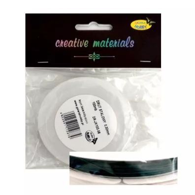 Galeria Hobby Drut stalowy 0.3mm dua szpula 100mb ciemnozielony