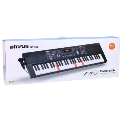 LeanToys Keyboard z mikrofonem 78cm