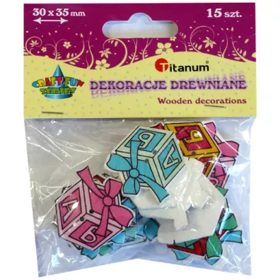 Titanum Drewniane guziki Prezenty 15 szt.