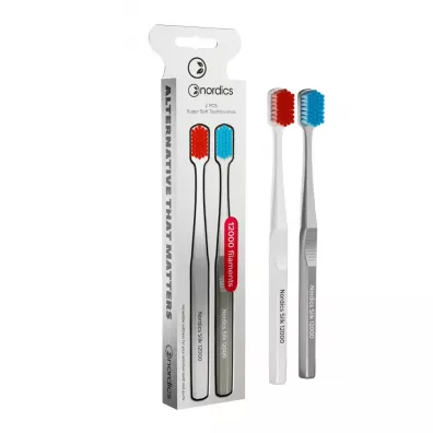Nordics Szczoteczka do zbw z tworzywa pla 12000 super mikka 2 szt.