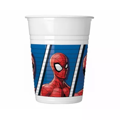 Procos Kubeczki plastikowe Spider-Man Team Up Marvel 200 ml 8 szt.