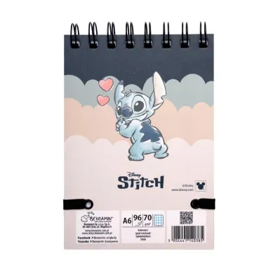 Ko�onotes A6 zamykany na gumk� Stitch kratka 96 kartek