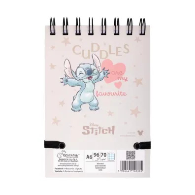Ko�onotes A6 zamykany na gumk� Stitch kratka 96 kartek
