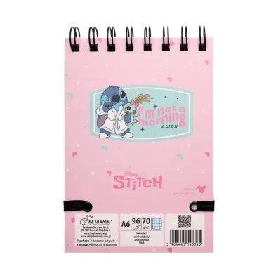Ko�onotes A6 zamykany na gumk� Stitch kratka 96 kartek
