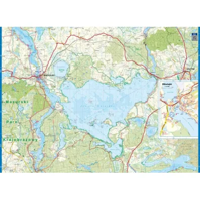 Jeziora Mazurskie laminowana mapa �eglarska 1:60 000