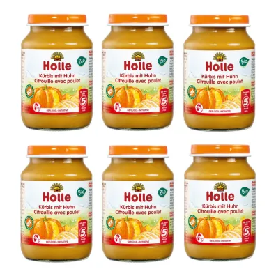 Holle Dynia z kurczakiem bezglutenowe od 5 miesi�ca Zestaw 6 x 190 g Bio