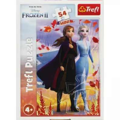 Puzzle mini 54 el. W �wiecie Anny i Elsy 2 Trefl