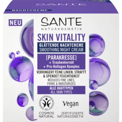 Sante Krem do twarzy na noc wyg�adzaj�cy z parakresem, olejem z pestek winogron i kompleksem pro-kolagenowym eco 50 ml