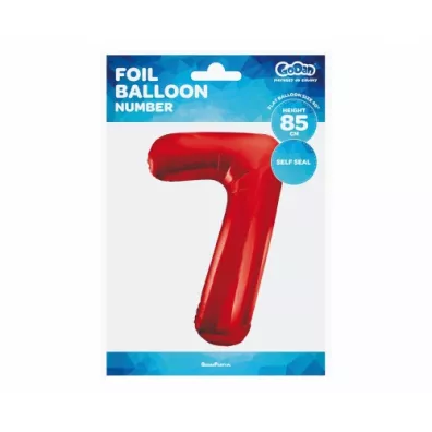 Godan Balon foliowy Cyfra 7 BC-HCW7 czerwona 85cm