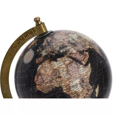 H&S Decoration Dekoracyjny Retro globus 5 cali czarny