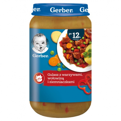 Gerber Obiadek gulasz z warzywami woowin i ziemniaczkami dla dzieci po 12 miesicu 250 g