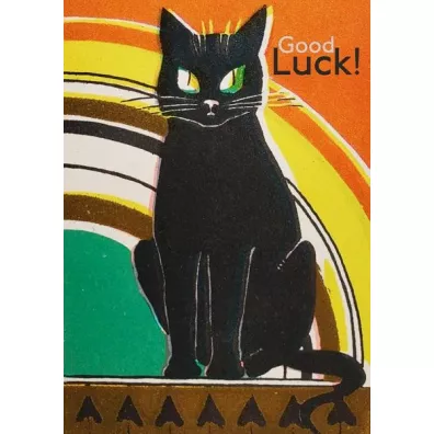 Madame Treacle Karnet B6 z kopert� Czarny kot Good Luck Vintage