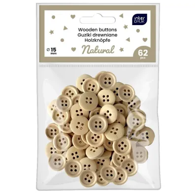 Interdruk Guziki naturalne 62 szt