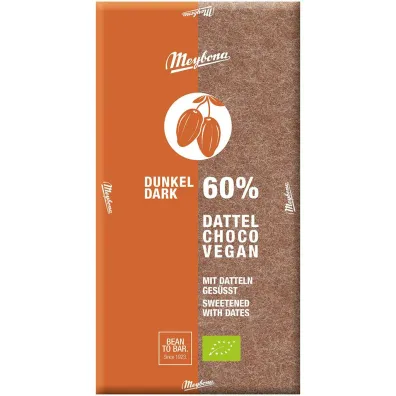 Meybona Tabliczka kakaowa 60 % s�odzona daktylami 80 g Bio