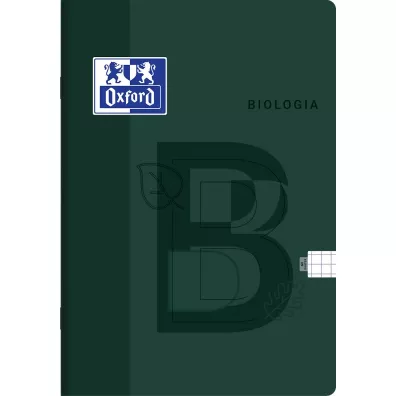 Oxford Zeszyt Biologia A5 z marginesem kratka, 5 mm, margines 60 kartek