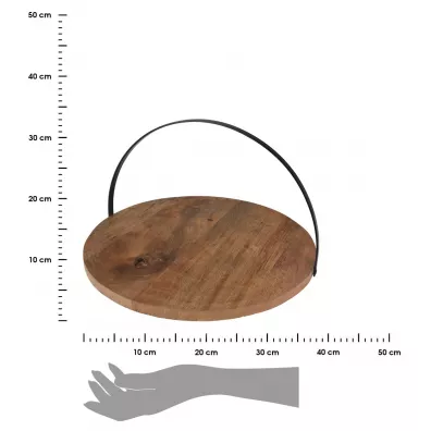 H&S Decoration Patera na ciasto z drewna mango 38cm