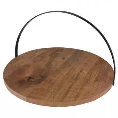 H&S Decoration Patera na ciasto z drewna mango 38cm