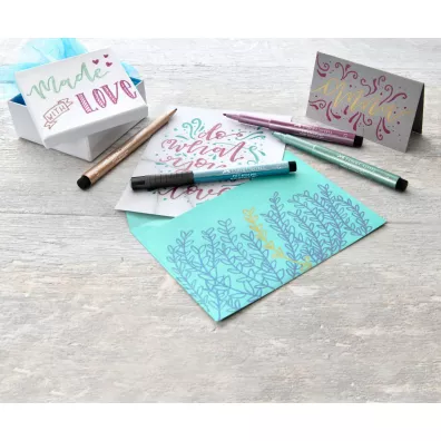 Faber-Castell Zestaw Pitt Artist Pen Handlettering metaliczne 4 szt.