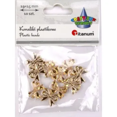Titanum Koraliki plastikowe kokardki 5mm 10 szt.