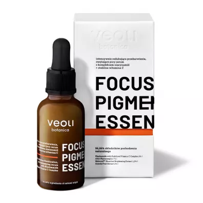 Veoli Botanica Focus Pigmentation Essence intensywnie redukuj�ce przebarwienia i zw�aj�ce pory serum z kompleksem niacynamid + stabilna witamina C 30 ml