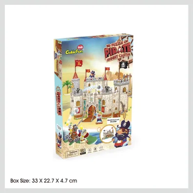 Puzzle 183 el. 3D Zamek pirat�w Cubic Fun