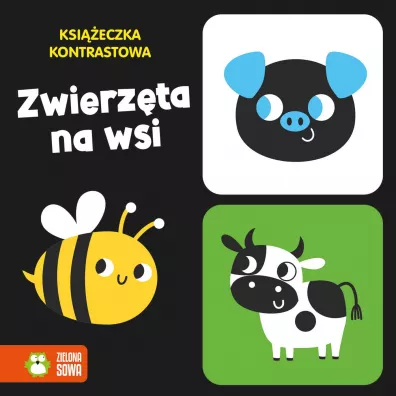 Ksieczka kontrastowa. Zwierzta na wsi