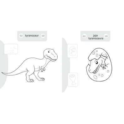 Malowanie-doklejanie. Dinozaury